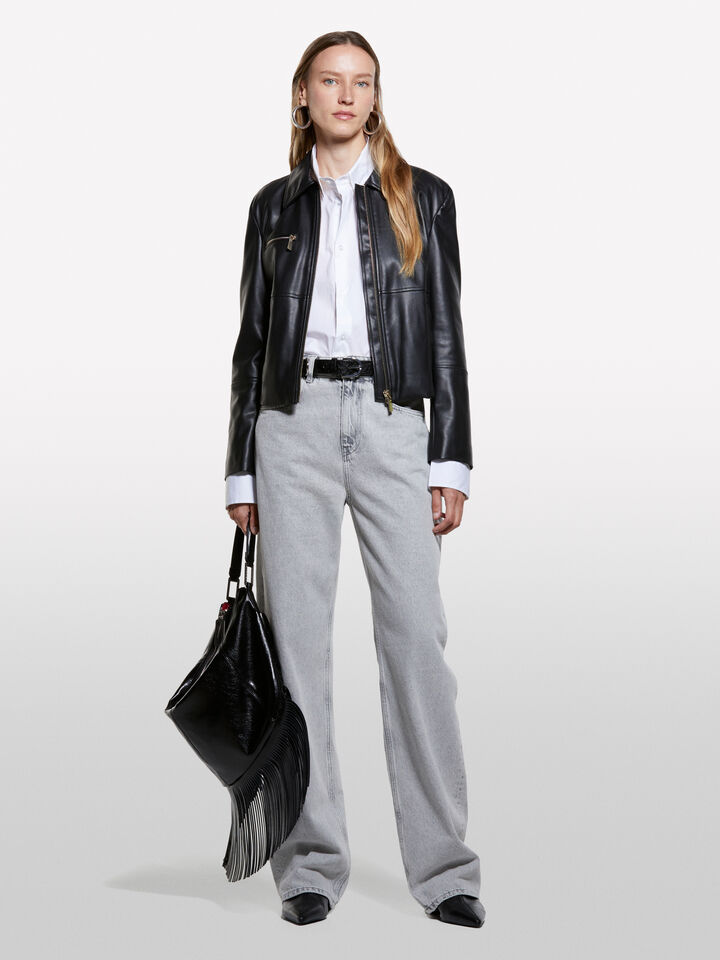 Black short jacket - women's jackets - Black | Sisley image number 1